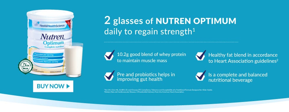 nutren, optimum, muscles, protein, probiotics, immunity
